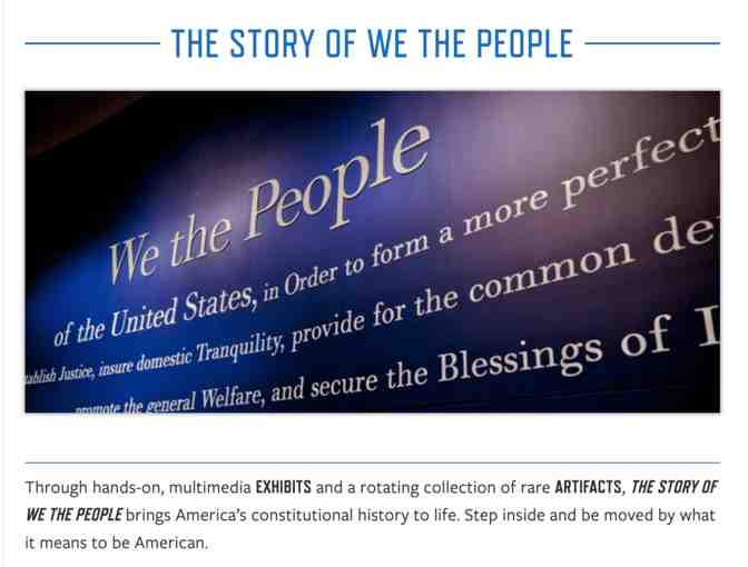 Four Passes to the National Constitution Center (Philadelphia, PA)
