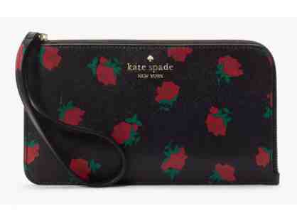 Kate Spade Lucy Ditsy Rose Toss Printed Medium L-Zip Wristlet (Donated by Al Berman)