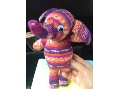 Elephant hand-knitted by EU Commissioner Margrethe Vestager