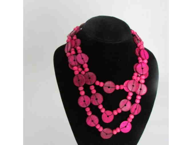 Pink Coconut Shell Necklace