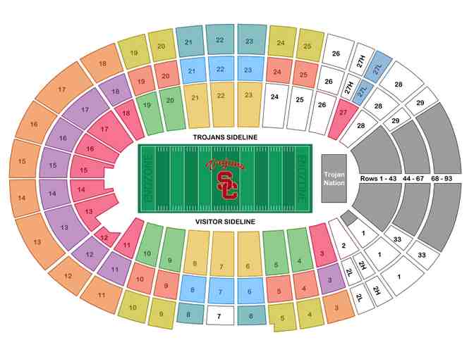 USC - Utah Football Tickets and USC Swag Bag