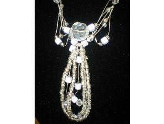 Lavender necklace and earring set