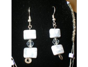 Lavender necklace and earring set