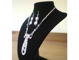 Lavender necklace and earring set