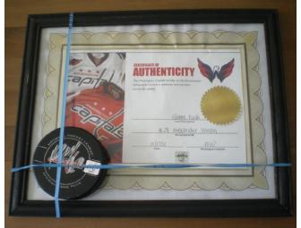 Washington Capitals Game Puck, autographed by Alexander Semin