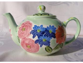 Flowered teapot