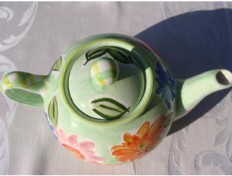 Flowered teapot