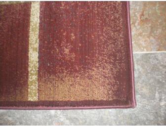 Dark red contemporary rug