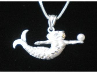 Sterling silver mermaid necklace