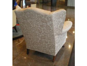 Large wingback armchair