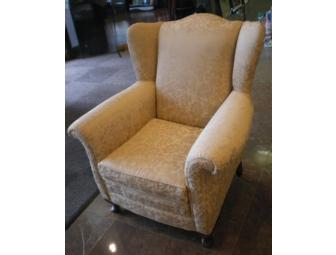 Large wingback armchair