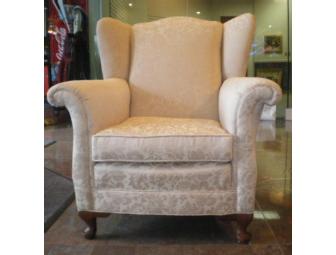 Large wingback armchair