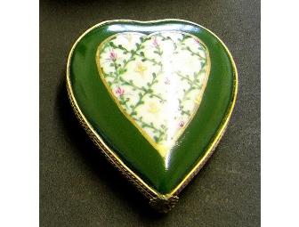 Limoges heart-shaped collectors box