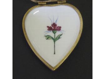 Limoges heart-shaped collectors box
