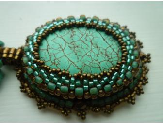 Hand crafted turquoise style necklace