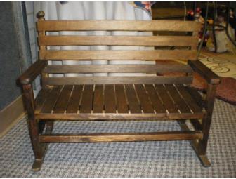 Two Lee Middleton dolls from the Toddler Collection + doll bench