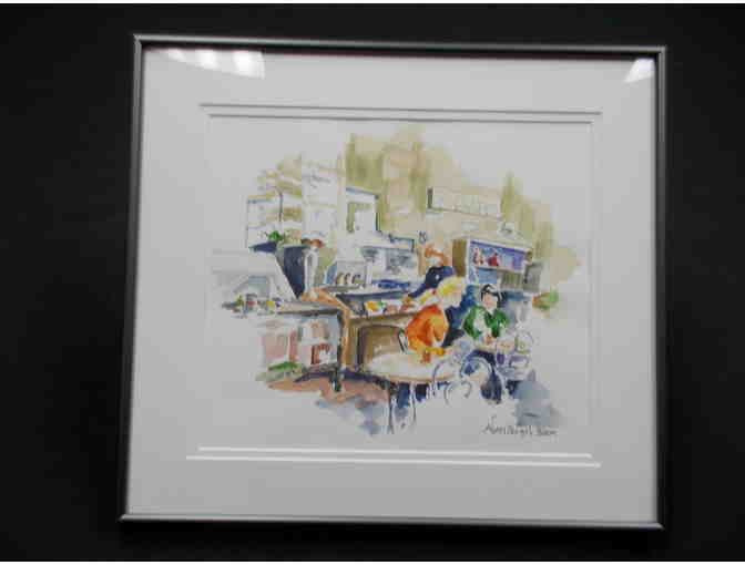 "The Market" Watercolor Painting - Photo 1