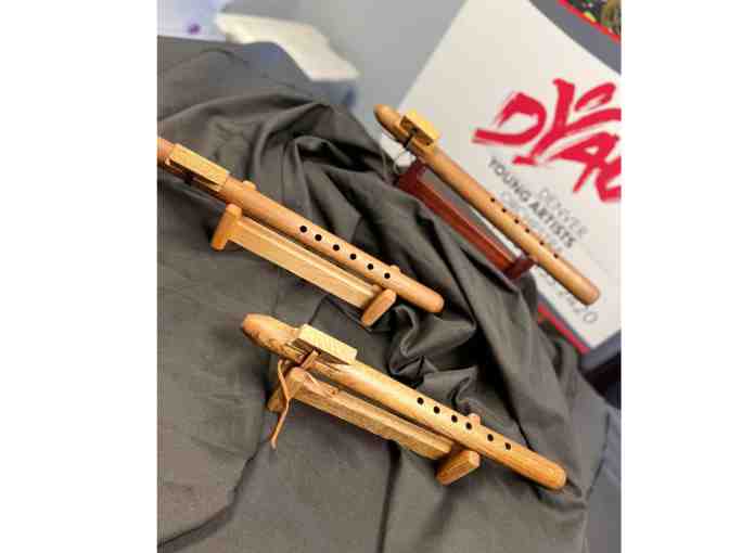 Handcrafted Wooden Flute with Stand