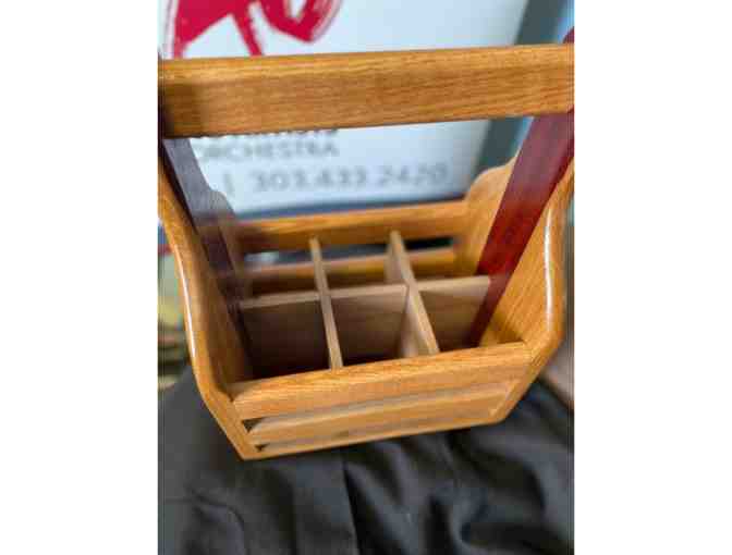 Handcrafted Wood Beer/Condiment Caddy