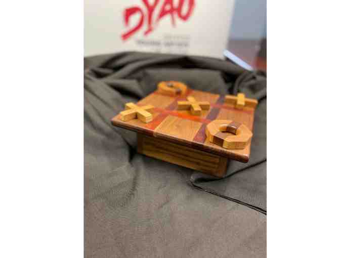 Handcrafted Wood Tic-Tac-Toe Board Set