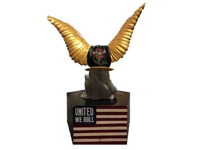 Harley Motor Company Eagle signed by Willie G. & Bill Davidson