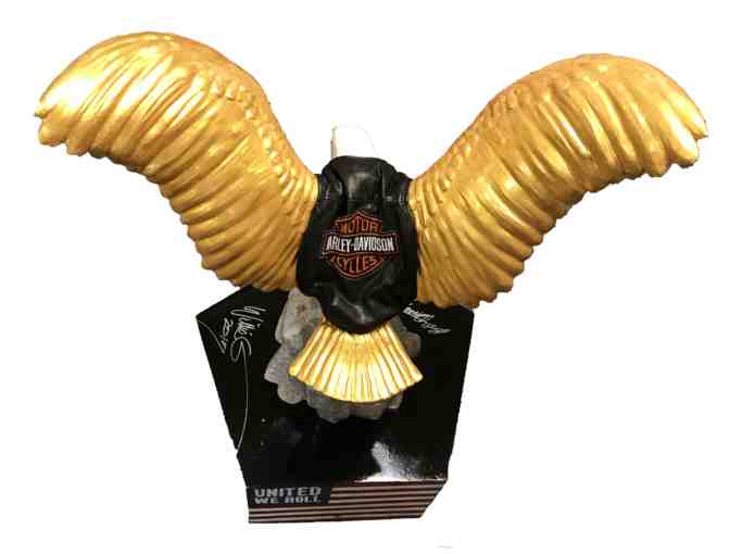 Harley Motor Company Eagle signed by Willie G. & Bill Davidson