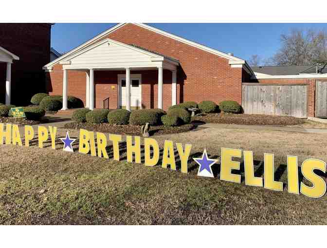 Happy Birthday Letters in School Yard FEBRUARY