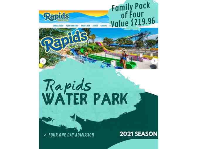 Family Four Pack to Rapids Water Park