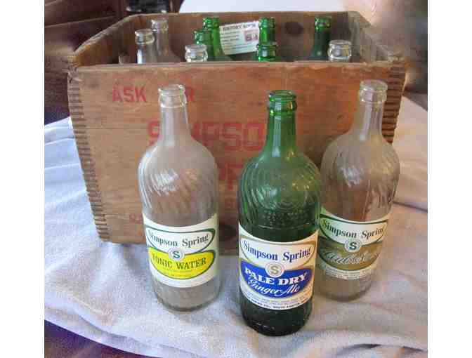 Vintage Crate & 12 Bottles from Simpson Springs Bottlers