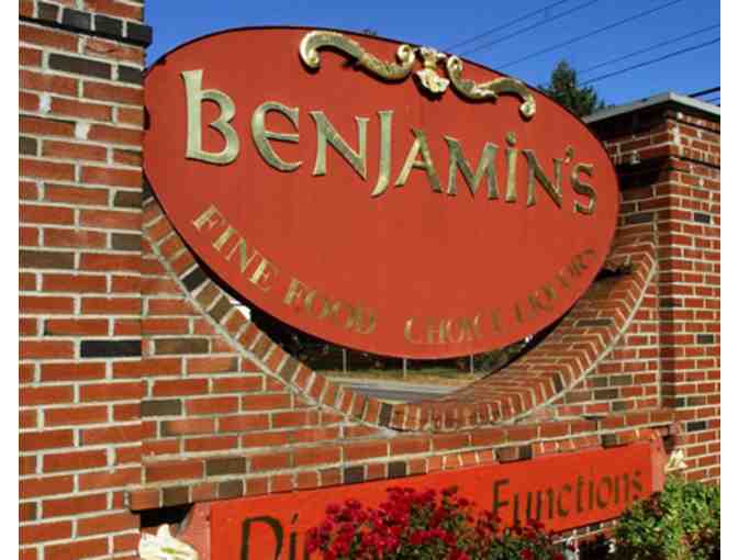 (2) $50 Gift Cards to Benjamin's Restaurant - generously donated by Easton Real Estate