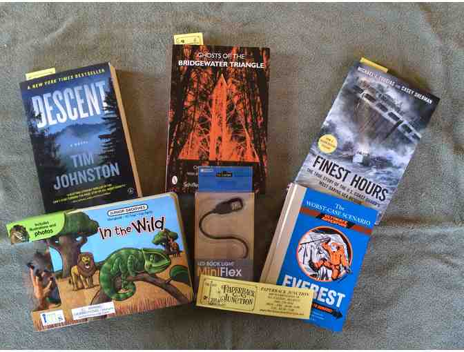 (5) Adult and Youth Books, LED Book Light