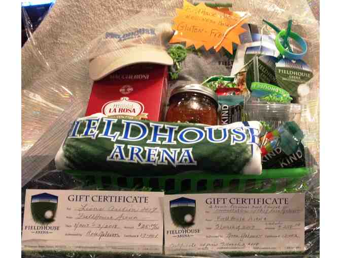 Gift Basket+$250 certificate for Food Consultation+$25 certificate to Fieldhouse Arena
