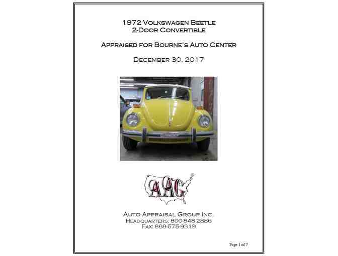 1972 Vintage VW Beetle, 2-Door Convertable