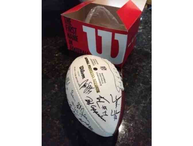 New England Patriots Autographed White Panel Football
