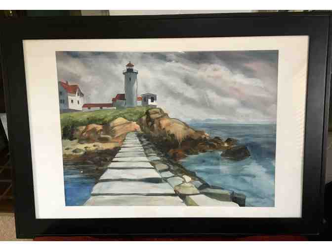 Watercolor Framed Painting of Cape Ann