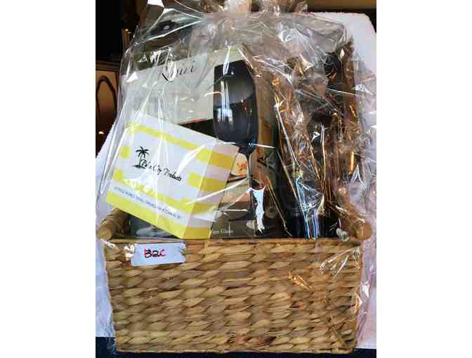 Lovely Wine Basket donated by Holy Cross Church