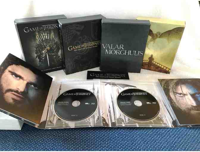 Game of Thrones: Seasons 1-5 on Blu-ray Disks, donated by Pam Blackman