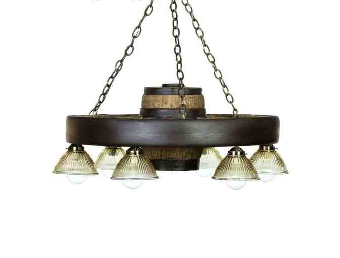 Cast Horn Designs - Small Wagon Wheel Chandelier donated by Bob & Donna Cunha
