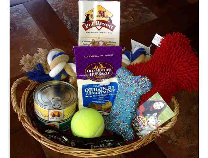 $250  Pet Gift Basket & Cert. towards clinic services by JM Pet Resort & Pet Vet Srvs