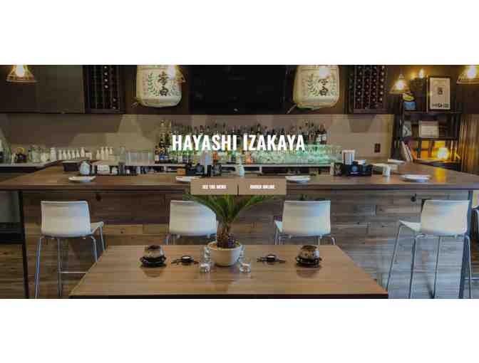 $25 Gift card to Cafe Hayashi Izakaya Lounge