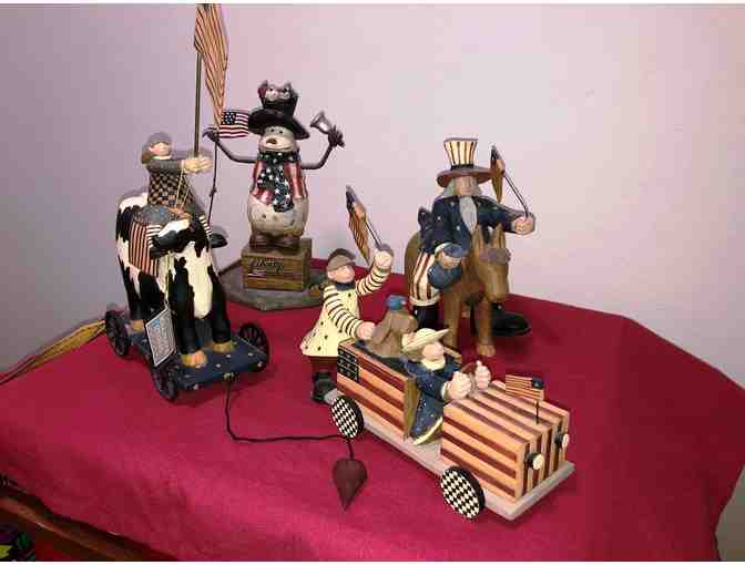Lot of four (4) Americana Statues by Willi Rays Studio donated by A. Parker