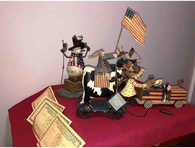 Lot of four (4) Americana Statues by Willi Rays Studio donated by A. Parker