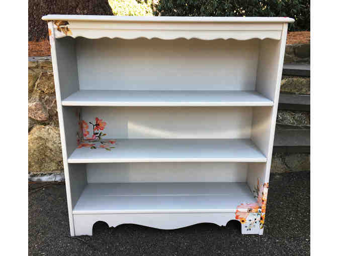 Refinished bookcase cabinet donated by Paint Rust & Pixie Dust