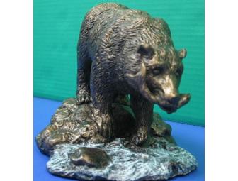 Grizzly with Fish in the Mouth Sculpture