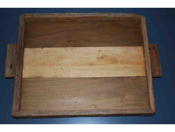 RECLAIMED WOOD TRAY AND WOOD STORAGE CONTAINER