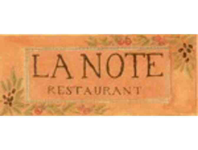 $100 GIFT CERTIFICATE TO LA NOTE