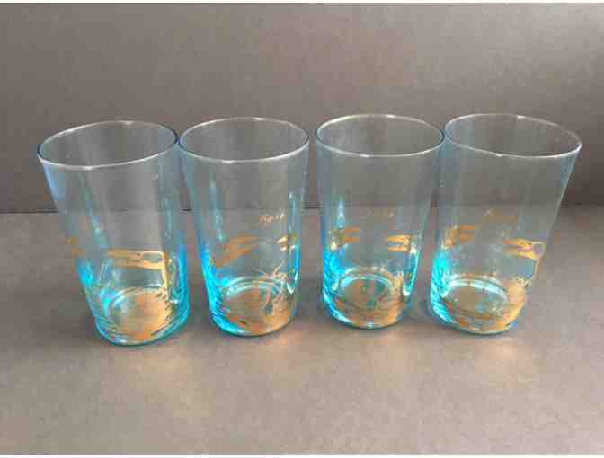 Kiss That Frog- 4 sets of 4 Highball Glasses