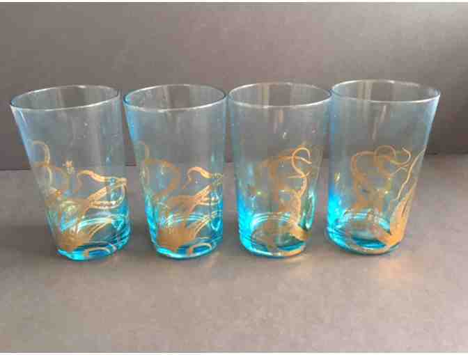 Kiss That Frog- 4 sets of 4 Highball Glasses