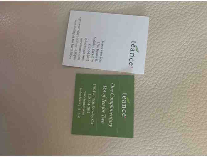 Gift certificate for 'Tea for two' at Teance