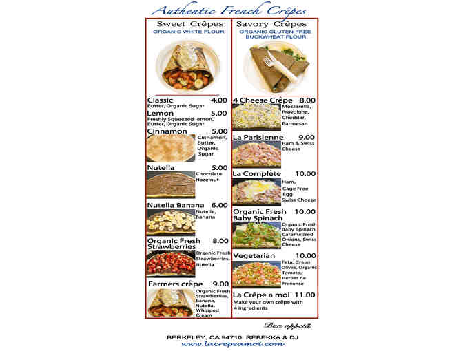 $50 Gift Certificate for La Crepe A Moi